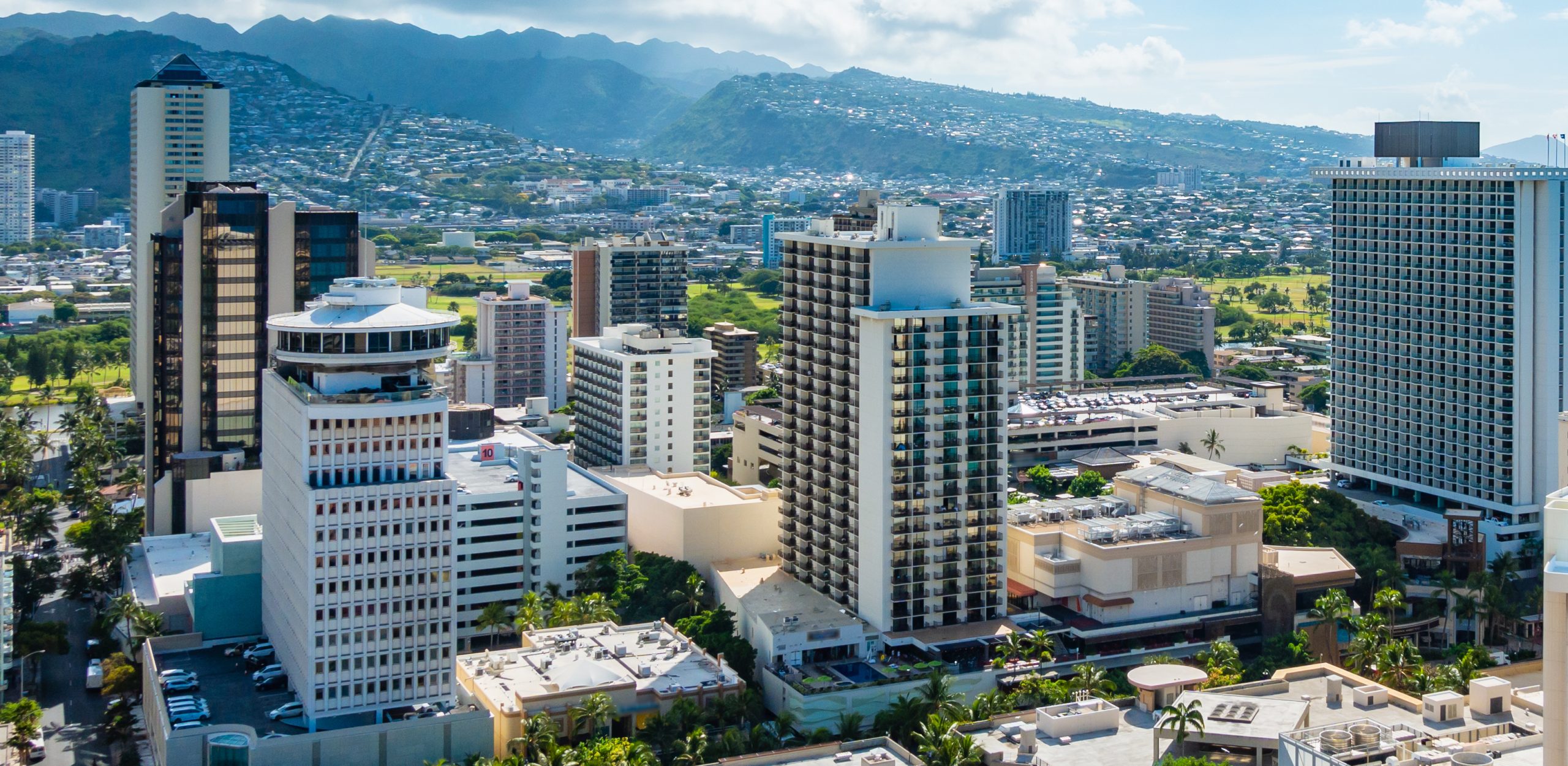 Cityscape of Waikiki, Honolulu, Oahu Island, Hawaii